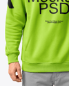 Man Wearing Hoodie with Headphones Mockup