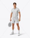 Man Wearing Padel Tennis Uniform Mockup