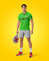 Man Wearing Padel Tennis Uniform Mockup