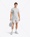 Man Wearing Padel Tennis Uniform Mockup
