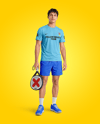 Man Wearing Padel Tennis Uniform Mockup