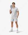 Man Wearing Padel Tennis Uniform Mockup