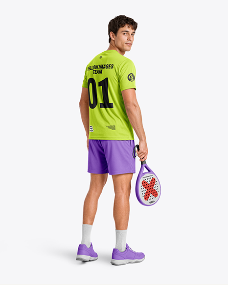 Man Wearing Padel Tennis Uniform Mockup