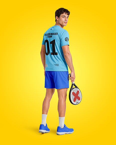 Man Wearing Padel Tennis Uniform Mockup