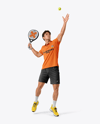 Man Wearing Padel Tennis Uniform Mockup