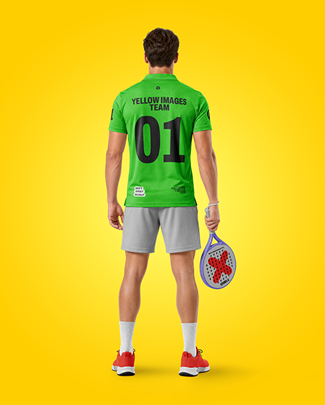 Man Wearing Padel Tennis Uniform Mockup