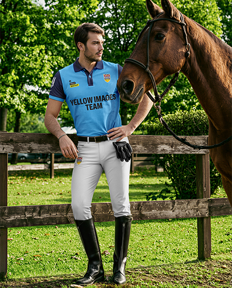 Man Wearing Polo Kit with Horse Mockup