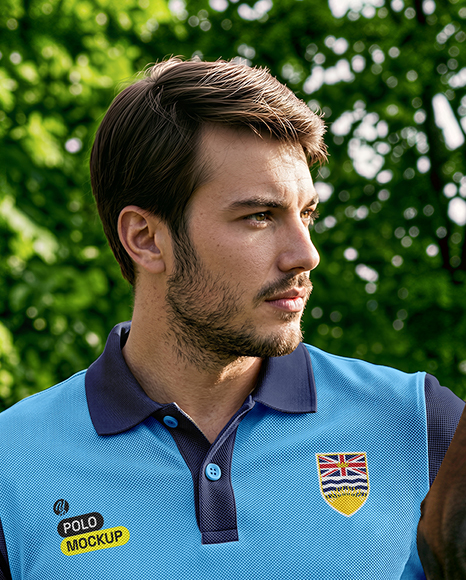 Man Wearing Polo Kit with Horse Mockup