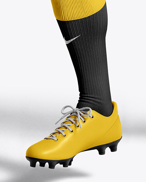 Man Wearing Rugby Uniform with Ball Mockup