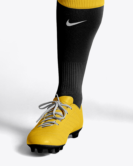 Man Wearing Rugby Uniform with Ball Mockup