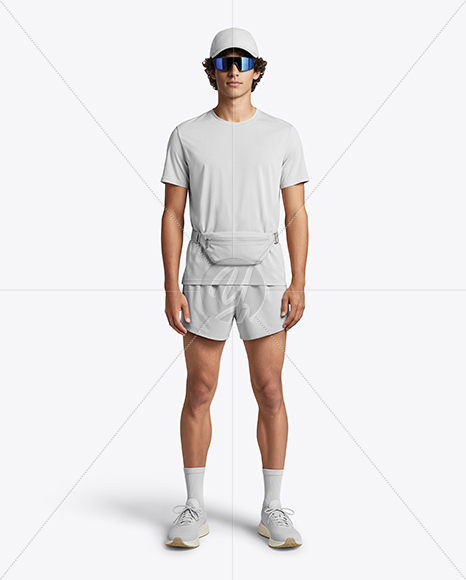 Man Wearing Running Kit Mockup