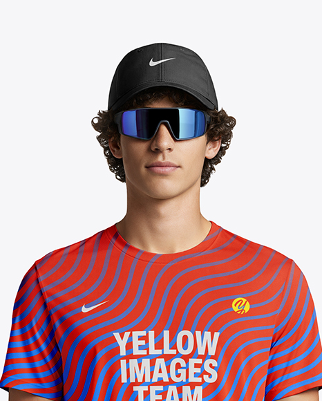 Man Wearing Running Kit Mockup