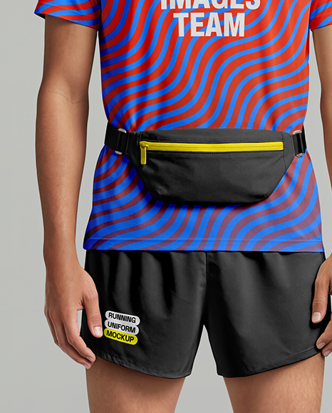 Man Wearing Running Kit Mockup