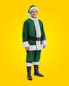 Man Wearing Santa Claus Costume Mockup