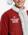 Man Wearing Santa Claus Costume Mockup
