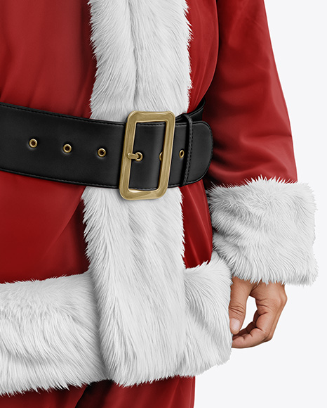 Man Wearing Santa Claus Costume Mockup