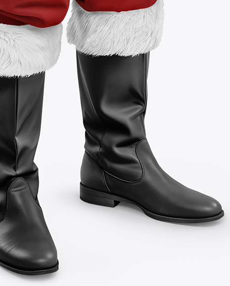 Man Wearing Santa Claus Costume Mockup