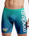 Man Wearing Swimming Jammers Mockup