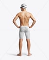 Man Wearing Swimming Jammers Mockup