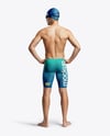 Man Wearing Swimming Jammers Mockup