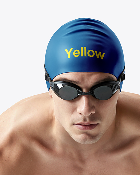 Man Wearing Swimming Jammers Mockup