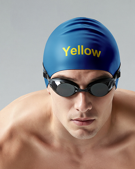 Man Wearing Swimming Jammers Mockup