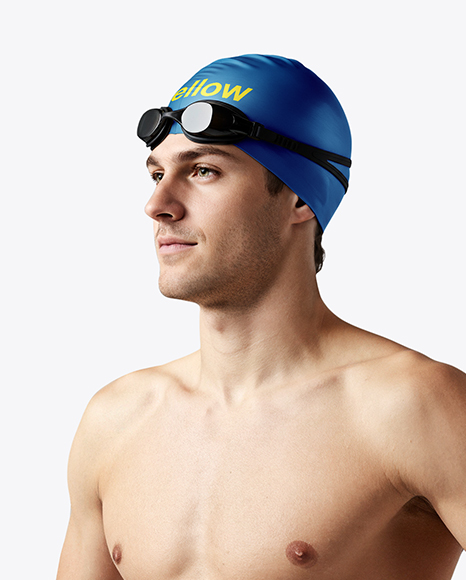 Man Wearing Swimming Jammers Mockup