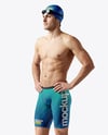 Man Wearing Swimming Jammers Mockup