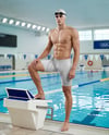 Man Wearing Swimming Jammers Mockup