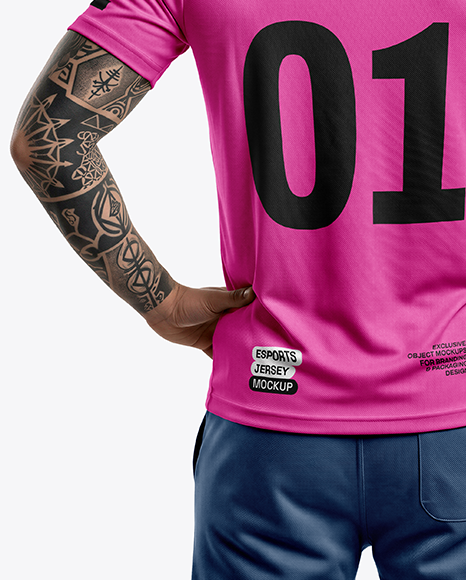Man Wearing T-Shirt with Headphones Mockup