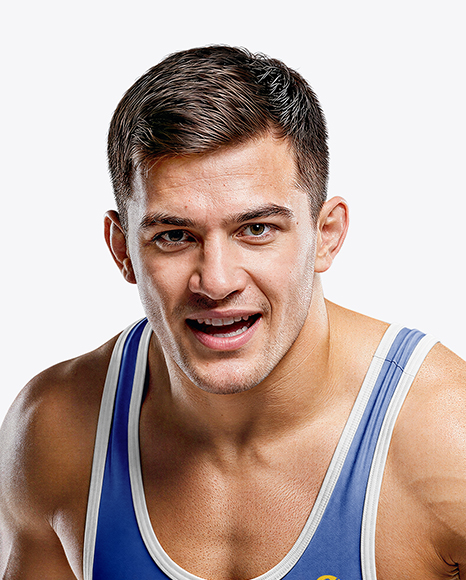Man Wearing Wrestling Uniform Mockup