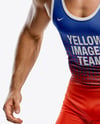 Man Wearing Wrestling Uniform Mockup