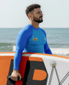 Man with SUP Board Mockup