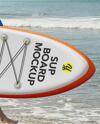 Man with SUP Board Mockup