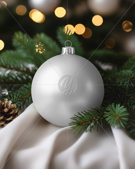 Matte Christmas Ball Mockup