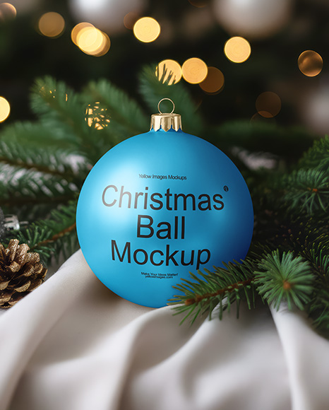 Matte Christmas Ball Mockup - PSD Mockups