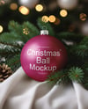 Matte Christmas Ball Mockup