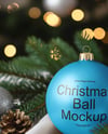 Matte Christmas Ball Mockup