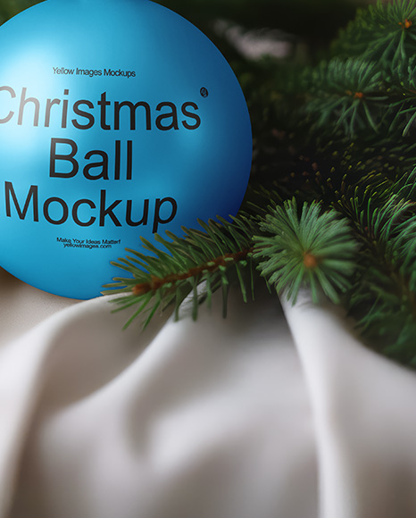 Matte Christmas Ball Mockup