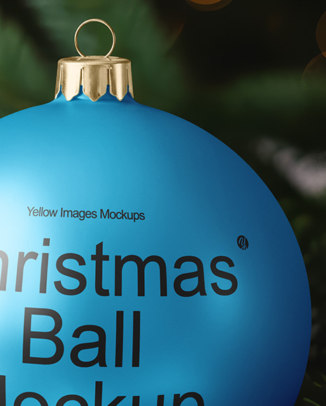 Matte Christmas Ball Mockup
