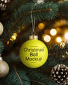 Matte Christmas Ball Mockup