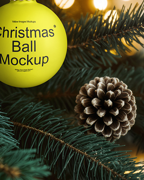 Matte Christmas Ball Mockup