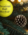Matte Christmas Ball Mockup