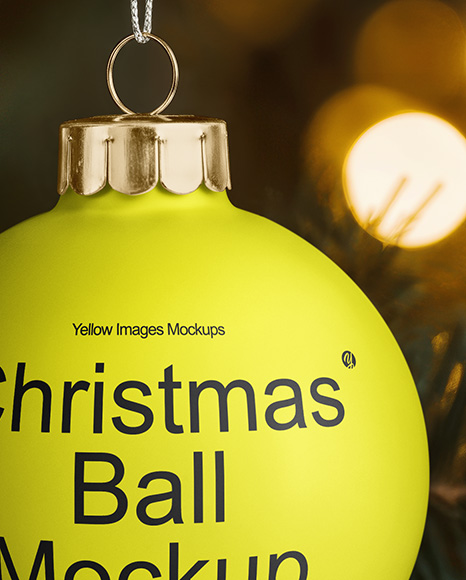 Matte Christmas Ball Mockup