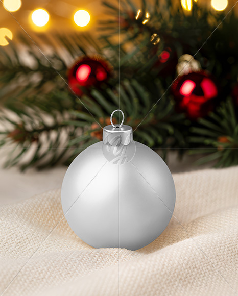 Matte Christmas Ball Mockup