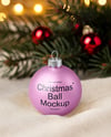 Matte Christmas Ball Mockup