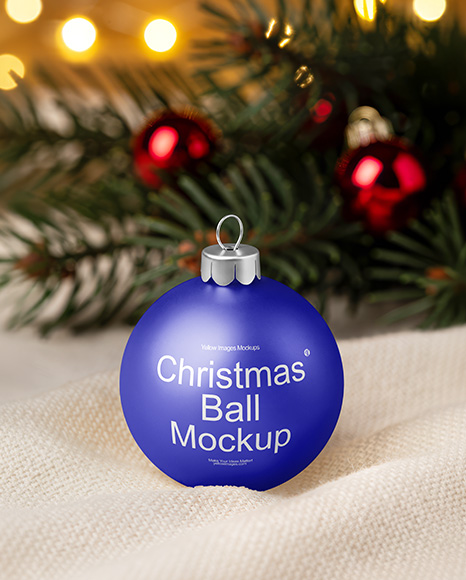 Matte Christmas Ball Mockup