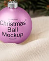 Matte Christmas Ball Mockup