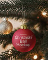 Matte Christmas Ball Mockup