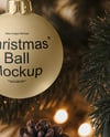 Matte Christmas Ball Mockup